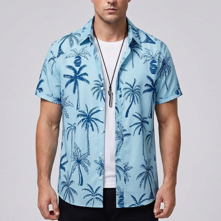 3D Flower Print Hawaiian Shirt for Men