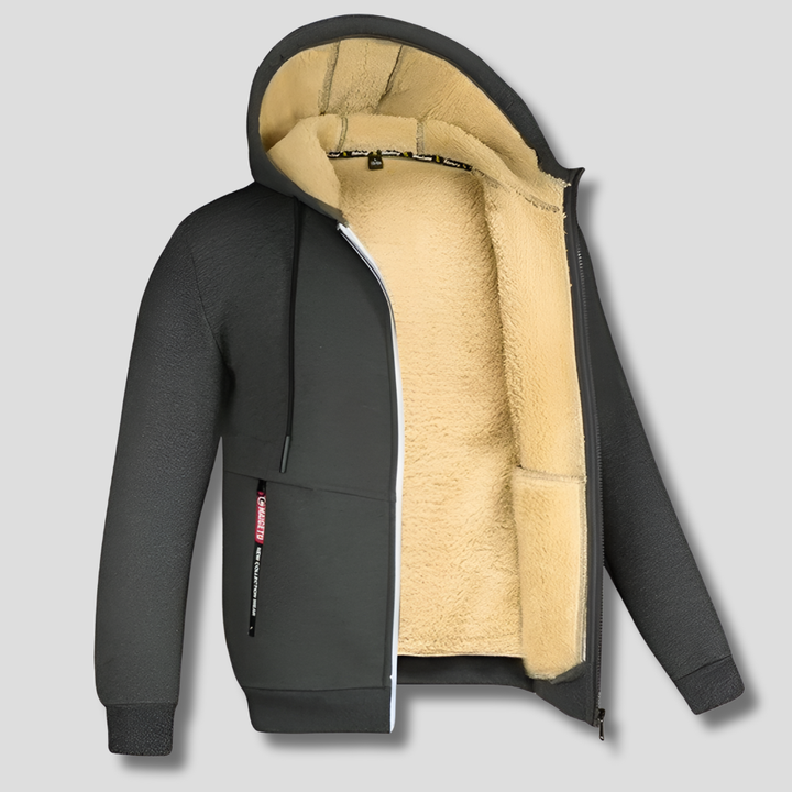 Fleece Pullover with Fur Lining for Men