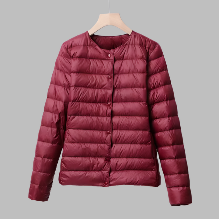 Spring and Winter Collarless Puffer for Women