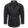 Men Utility Pocket Button-Up Shirt