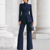 Elegant High-Neck 2-Piece Suit Set