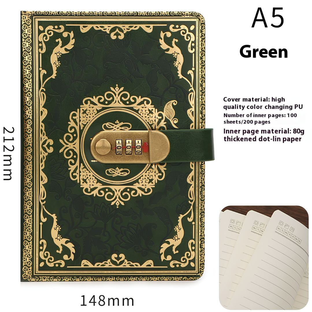 A5 Lockable Password Diary Notebook