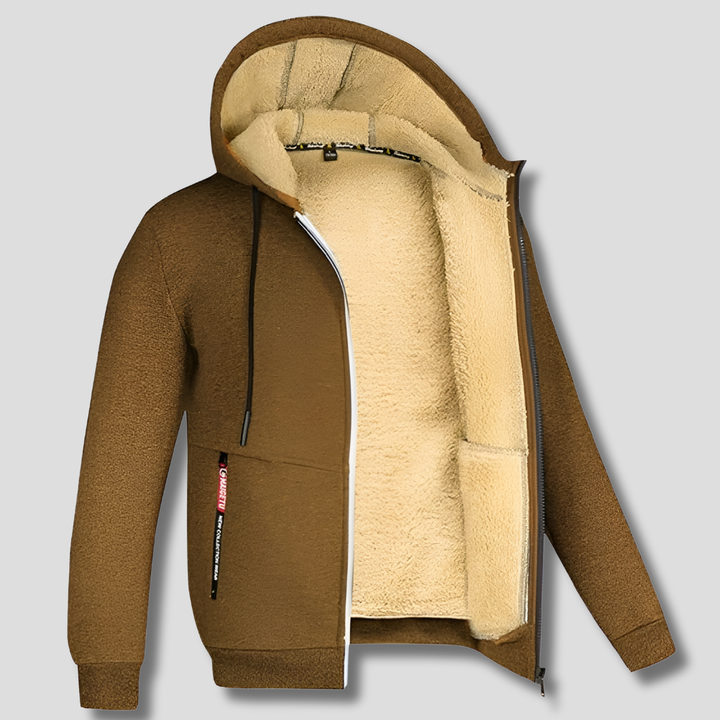 Fleece Pullover with Fur Lining for Men