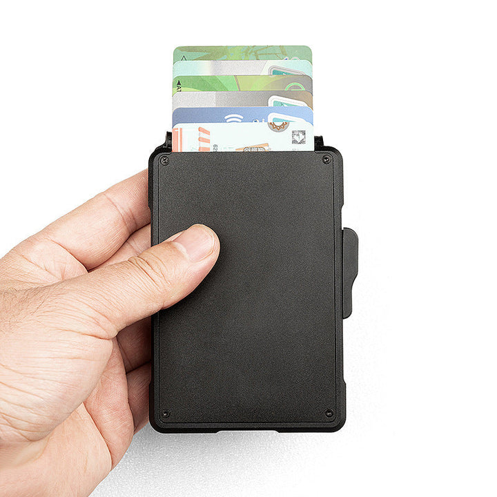 Mens Genuine Leather Card Holder With Metal Details