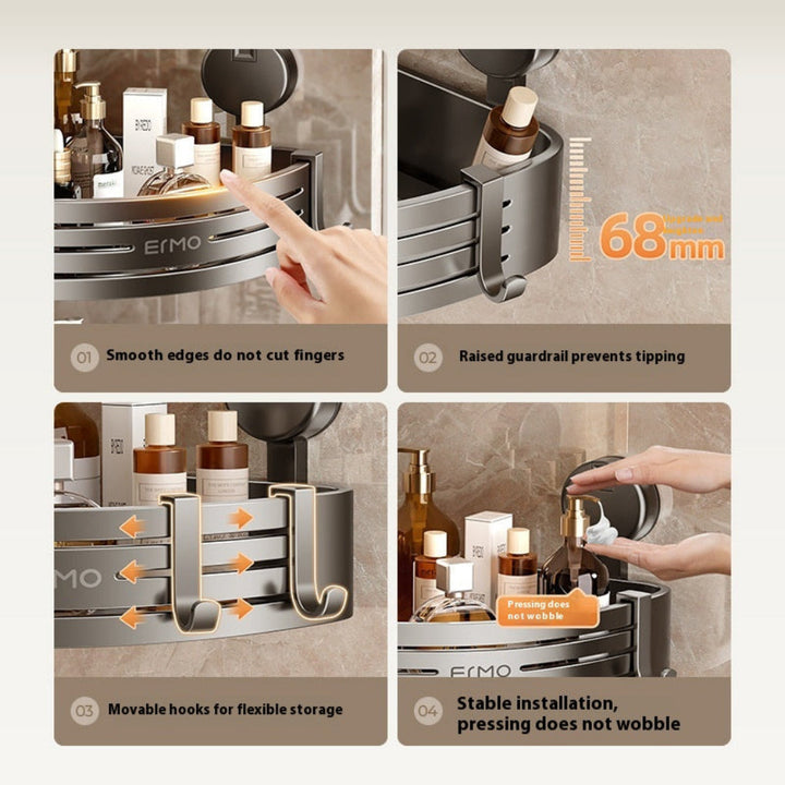 Bathroom Storage Rack Punch-free Bathroom Triangle Toilet