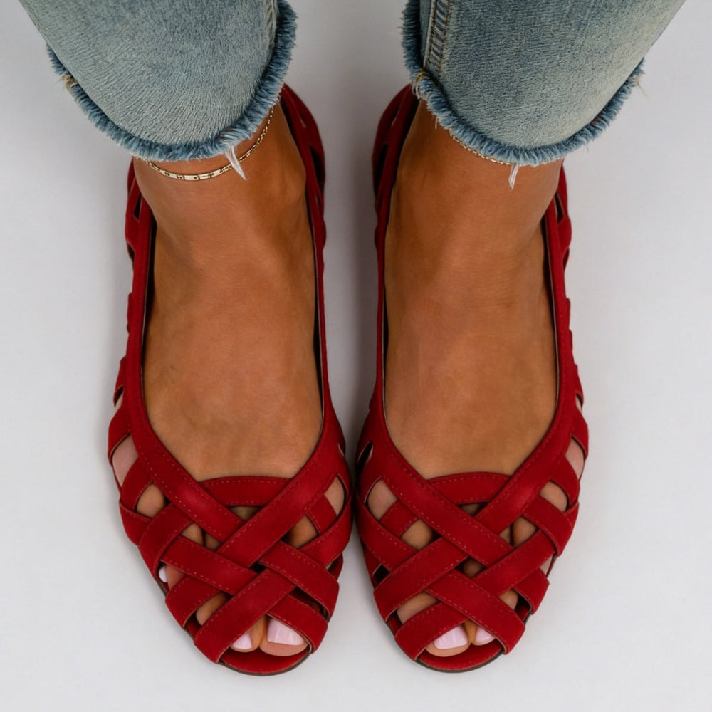 Womens Hollowed-Out Birds-Nest Sandals Fashionable Flat And Breathable
