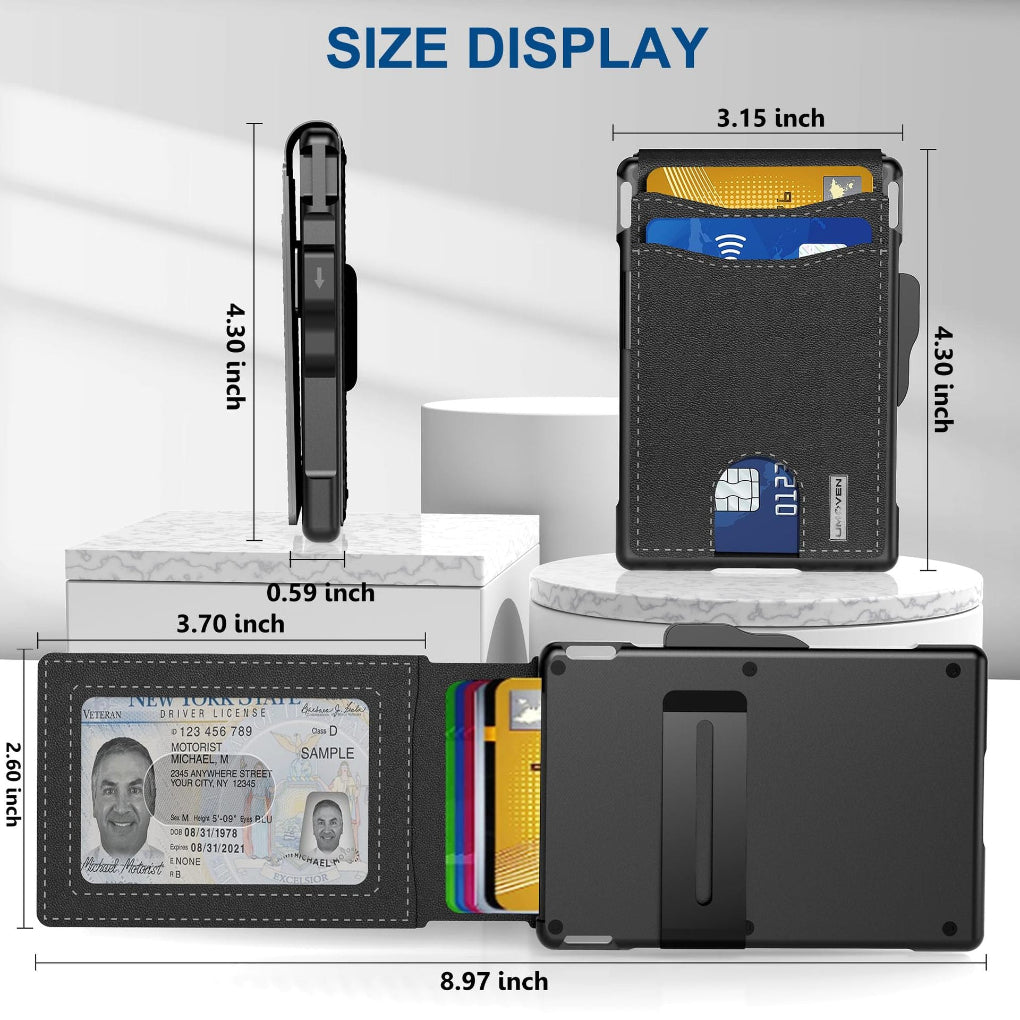 Amazon Bestseller Dual-Fold Carbon Fiber Flip Wallet