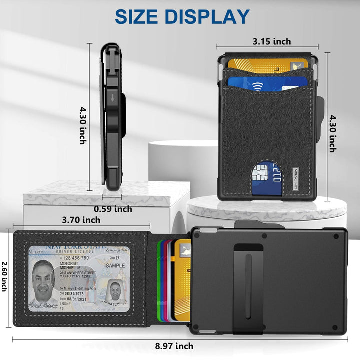 Amazon Bestseller Dual-Fold Carbon Fiber Flip Wallet