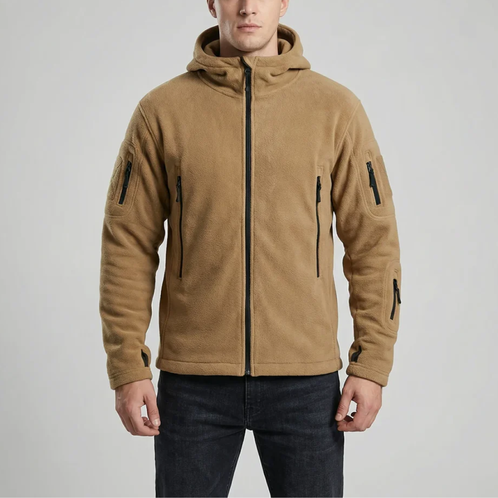 Hooded Full-Zip Fleece Jacket For Men