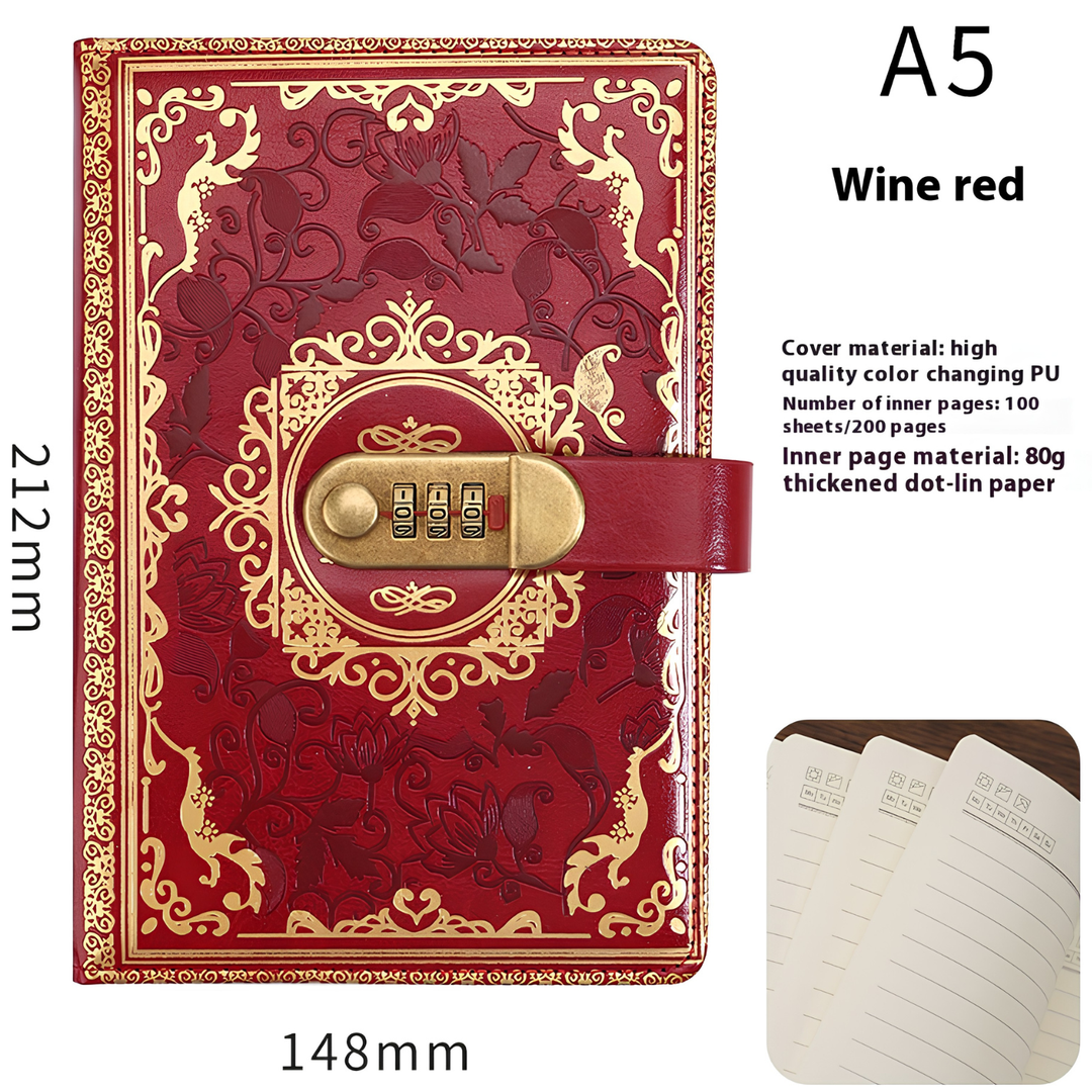 A5 Lockable Password Diary Notebook