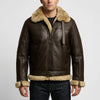 Shearling-Lined Aviator Jacket for Men