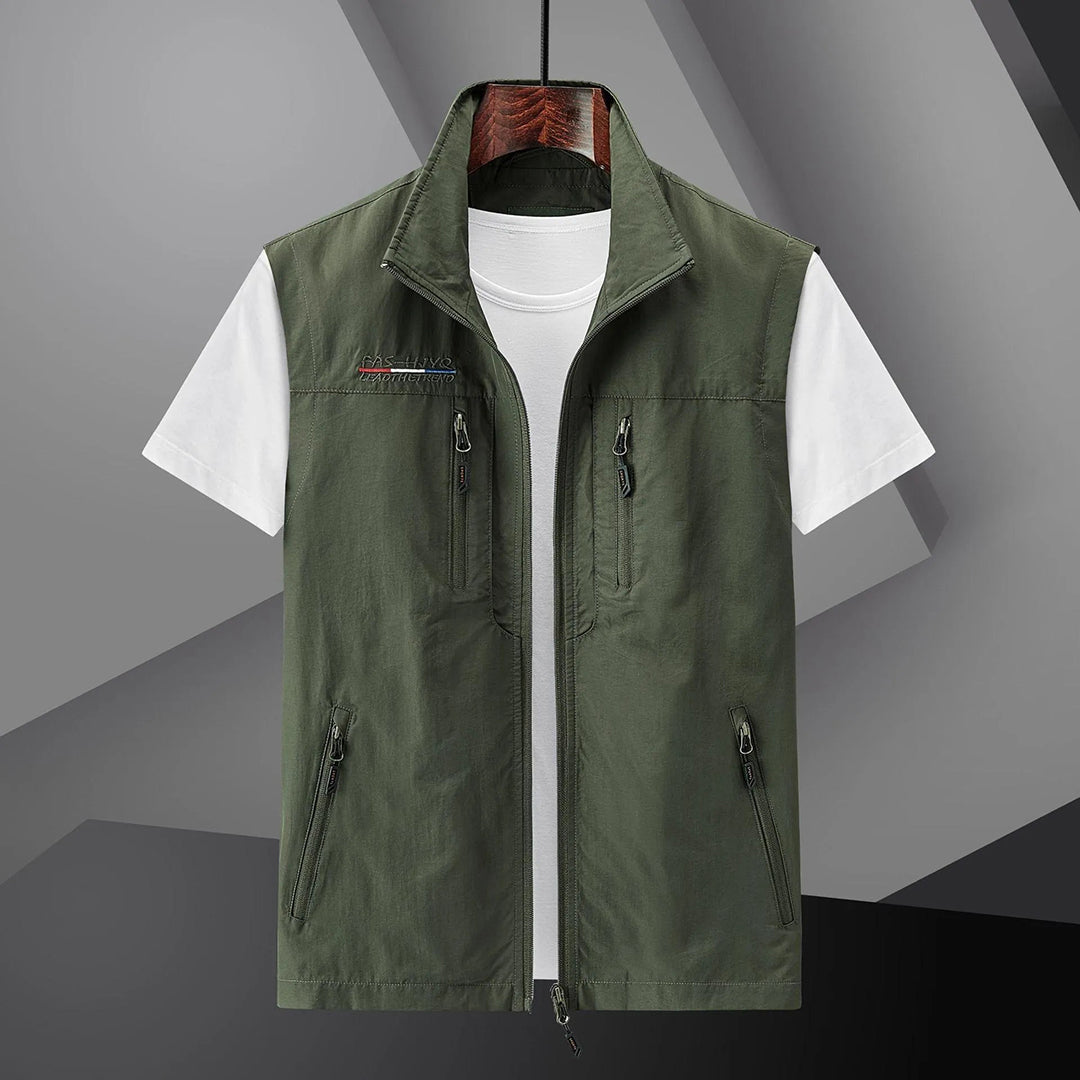 Multi-Pocket Utility Summer Travel Vest for Men