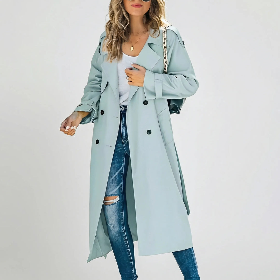 Bellarex - Double-Breasted Belted Trench Coat