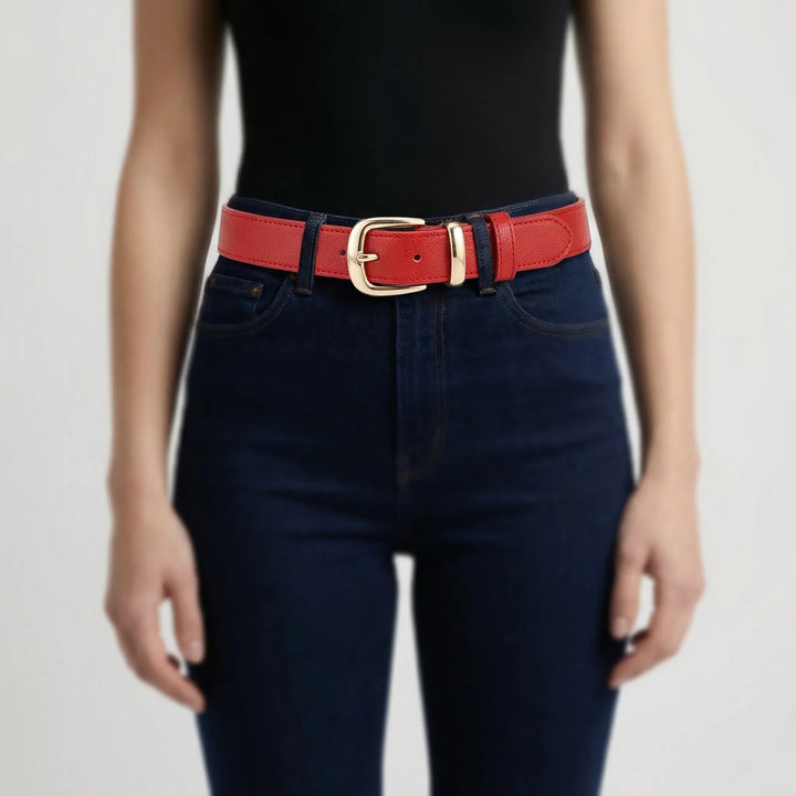 Beltriva - 3-Piece Gold Buckle Waist Belt Set