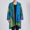 Open-Front Printed Longline Cardigan