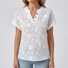 Loose-Fit Floral Batwing Blouse