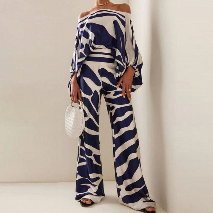 Off-Shoulder Style Satin 2 Piece Set for Women