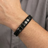 Braided Band Bracelet With Engraved Beads