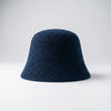 Wide-Brim Hollow-Knit Bucket Hat