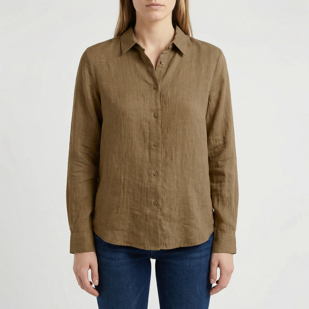 Brezella - Relaxed Button-Down Women's Blouse