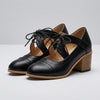Lace-Up Block Heel Brogue Boot