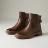 Vintage-Inspired Mid-Ankle Block Heel Boot for Women