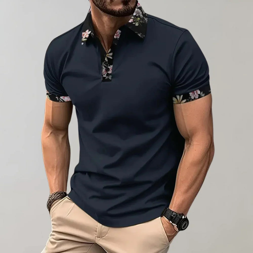 Classic Fit Short Sleeve Polo Shirt for Men