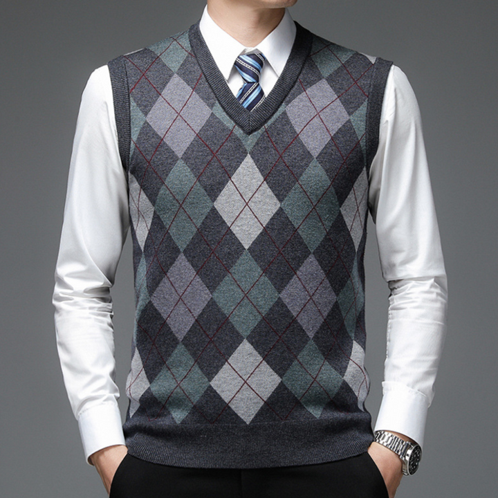 Sleeveless V-Neck Sweater for Men