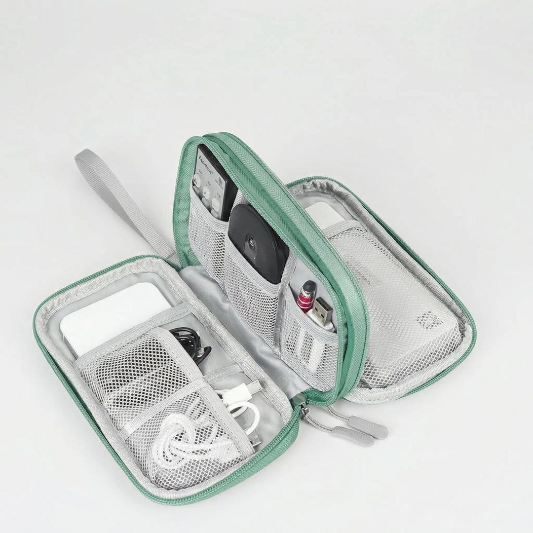 Cablivo - Double-Layer Travel Cable Organizer Pouch