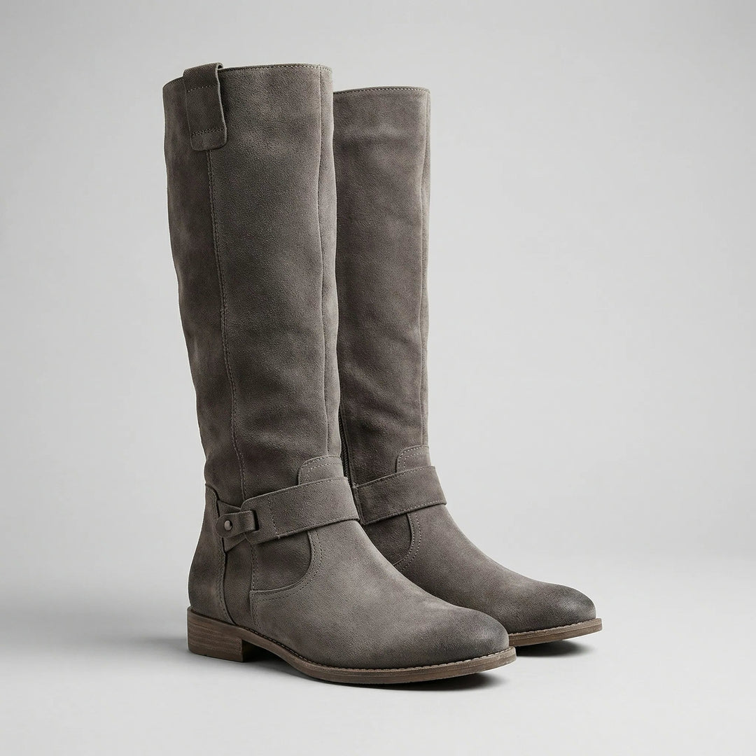 Caldera - Knee-High Slip-On Suede-Look Boot