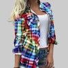 Women's Blouse with Timeless Plaid Design