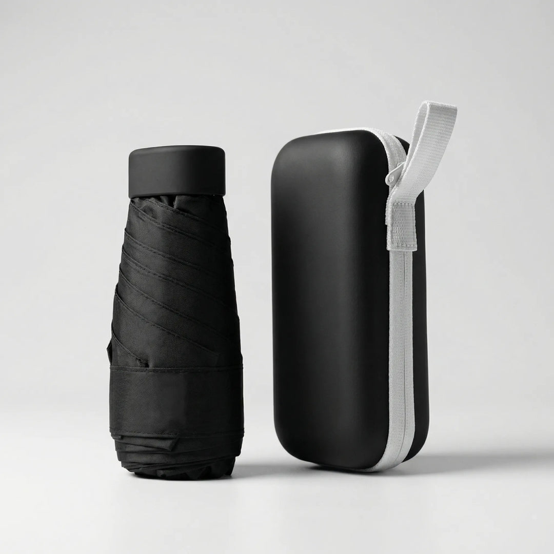 Canopiq - Compact Flat-Fold Travel Umbrella With Case