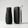 Compact Flat-Fold Travel Umbrella With Case