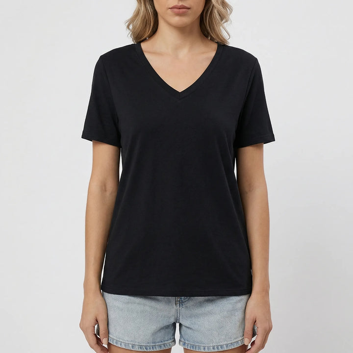 Casuvee - V-Neck Short Sleeve Casual Tee