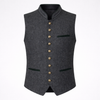 Men's Buttoned Stand Collar Vests