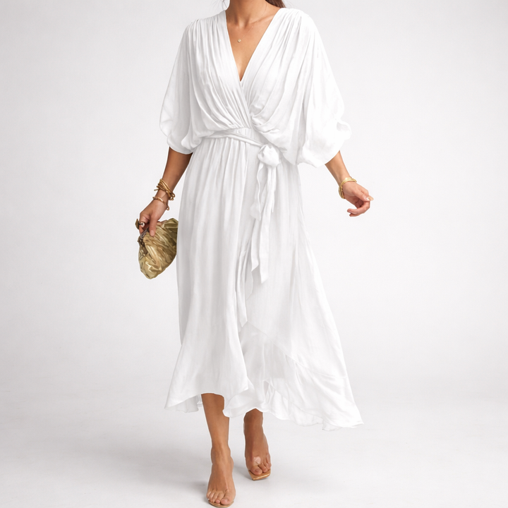 Elegant V-Neck Dress for Women