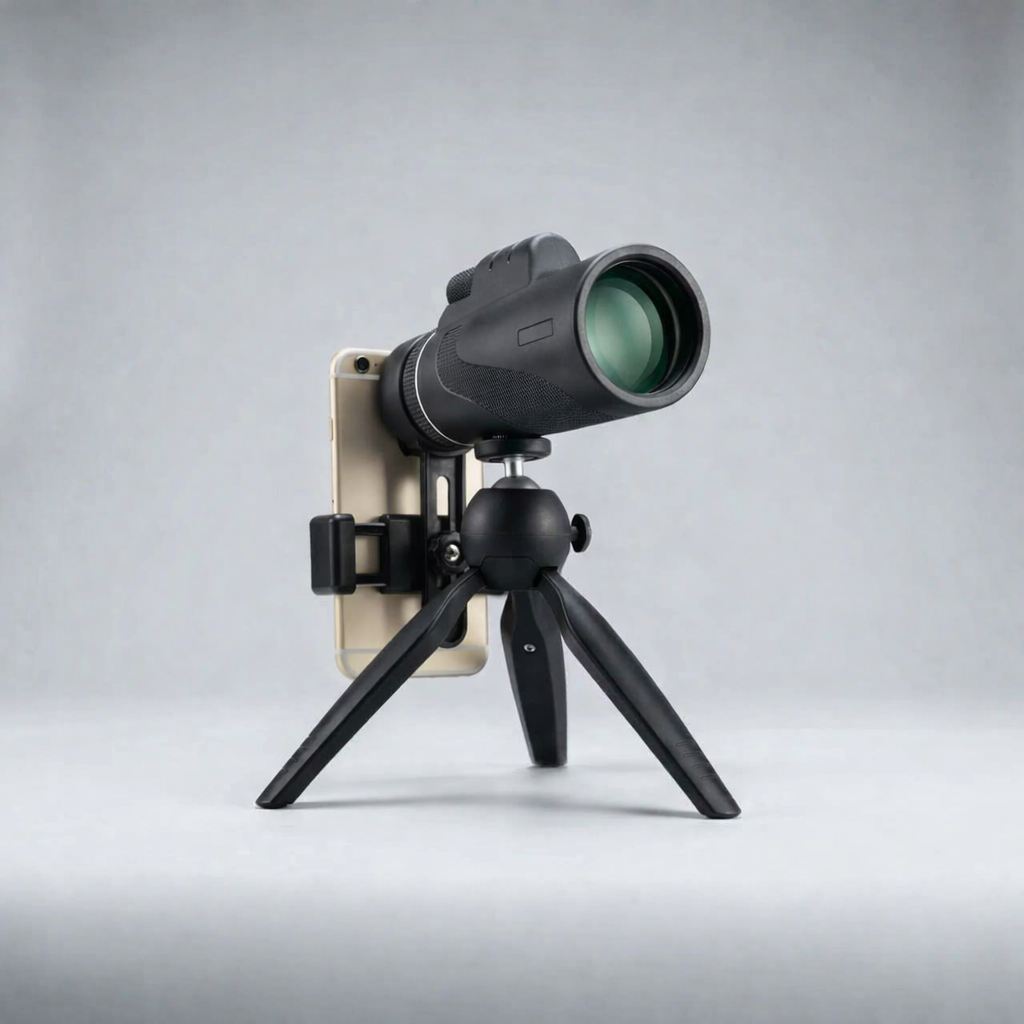 High-Zoom Compact Monocular With Tripod