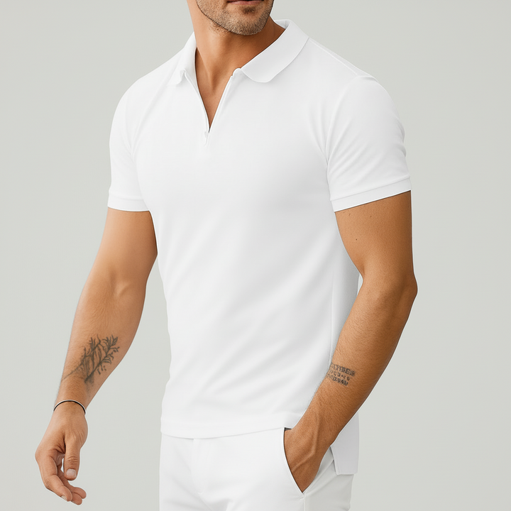 T-Shirt with Half Zip Polo for Men
