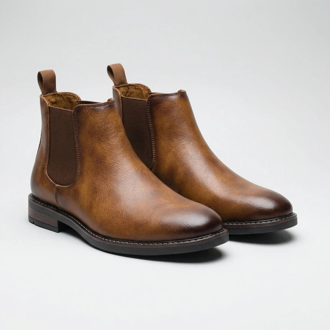 Chelvrox - Slip-On Ankle Chelsea Boot For Men