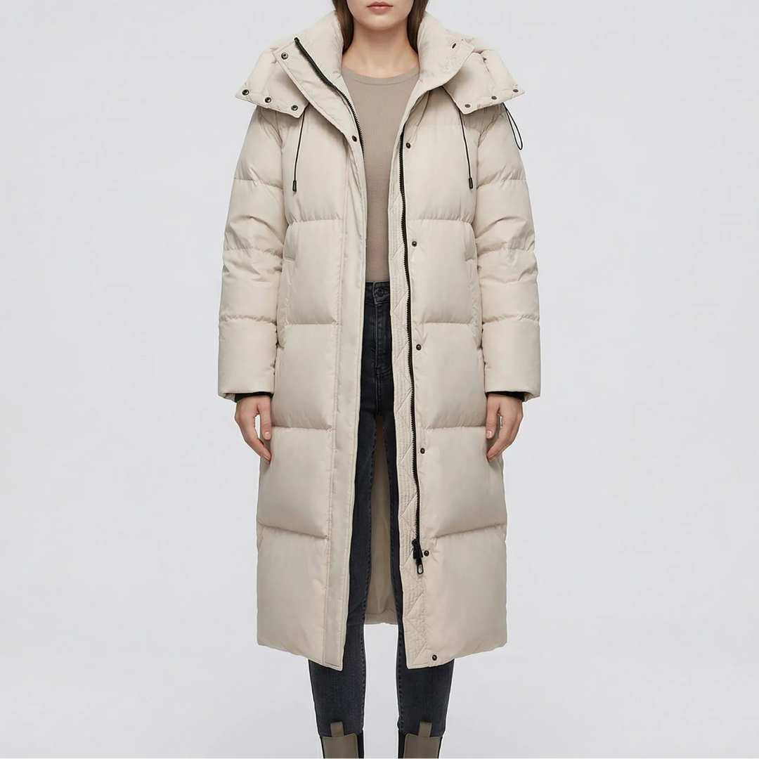 Chilluxe - Long Hooded Insulated Puffer Jacket