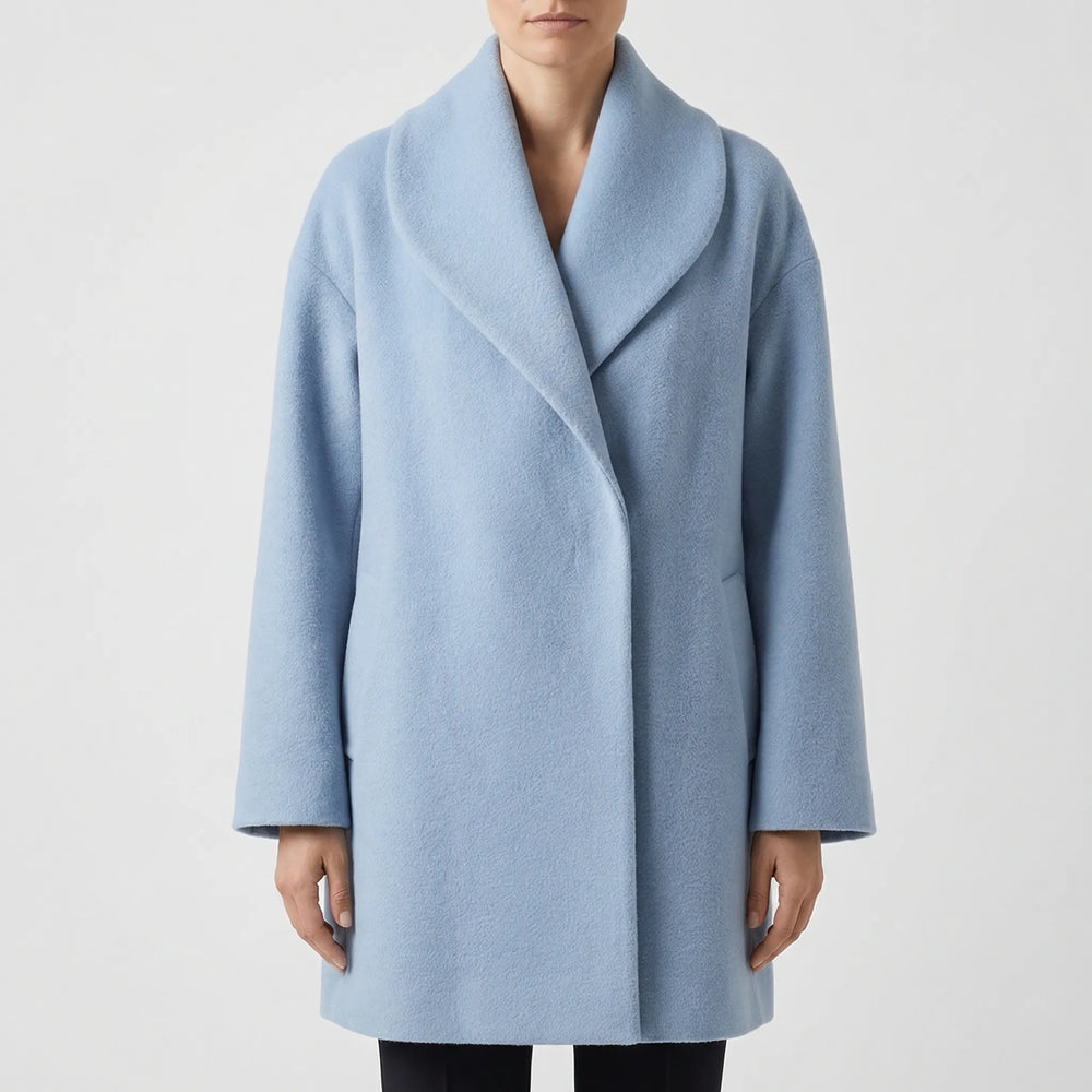 Clairette - Wide-Collar Hip-Length Women's Jacket