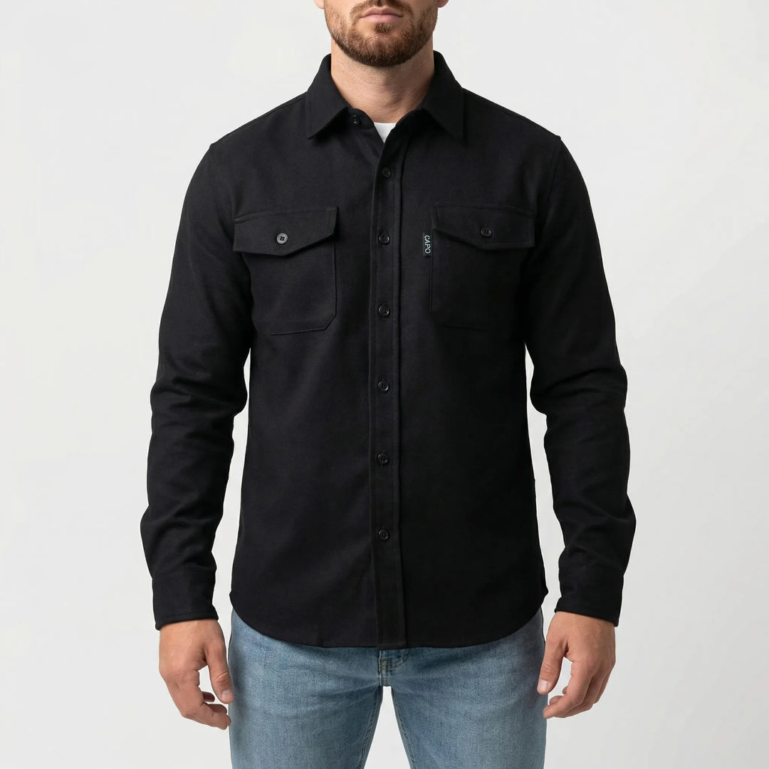 Classivo - Long Sleeve Button-Down Chest Pocket Shirt