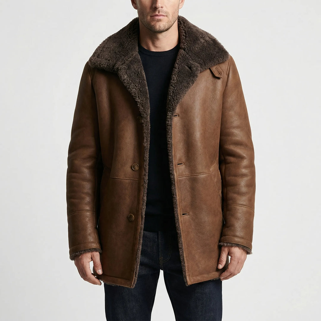 Coldrex - Padded Men's Winter Coat With Wide Collar
