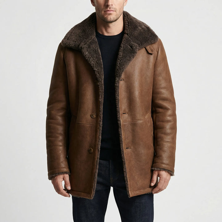 Coldrex - Padded Men's Winter Coat With Wide Collar