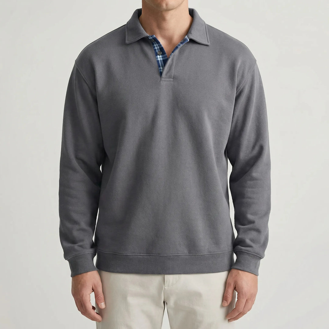 Collaro - Long-Sleeve Polo Collar Pullover