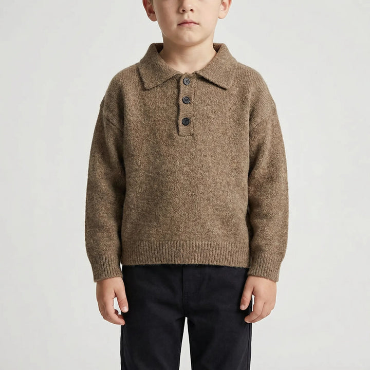 Collino - Classic Polo Collar Kids Sweater