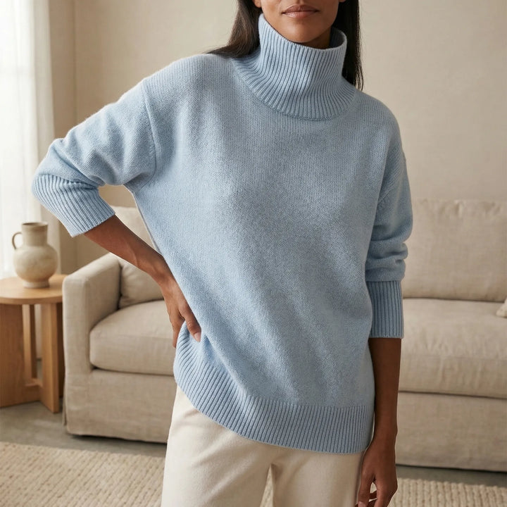 Colvene - Turtleneck Knit Sweater For Women