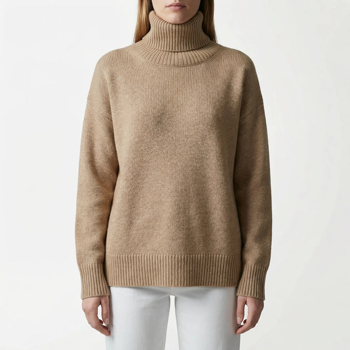 Colvene - Turtleneck Knit Sweater For Women