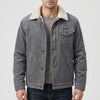 Sherpa-Lined Corduroy Button-Front Jacket for Men