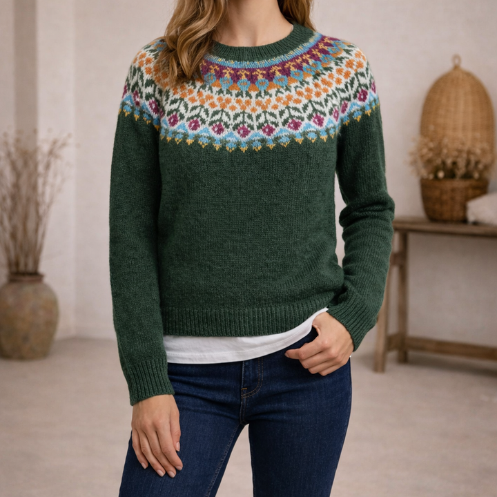 Women's Garden Pattern Sweater